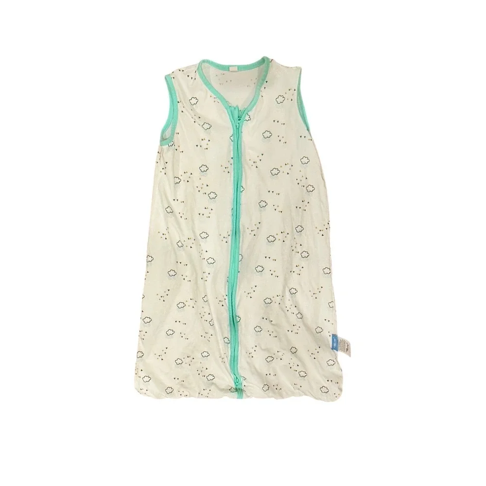 Tillyou‎ 2 Pack Cloud Print Mint Green Baby Sleep Sacks Wearable Blankets